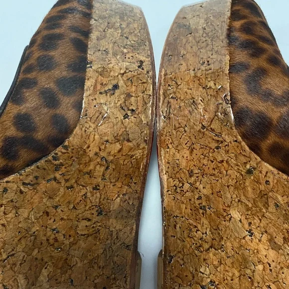 Christian Louboutin Open Toe Pumps Heels Ponyhair leopard 37